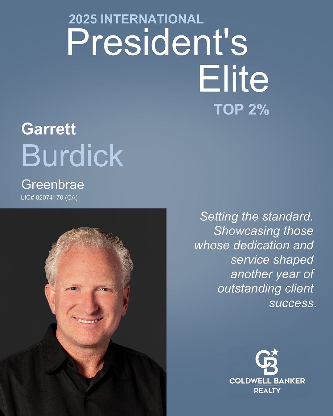 Coldwell Banker International - President's Elite - Garrett Burdick